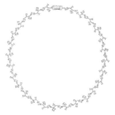 Silver vine wave necklace